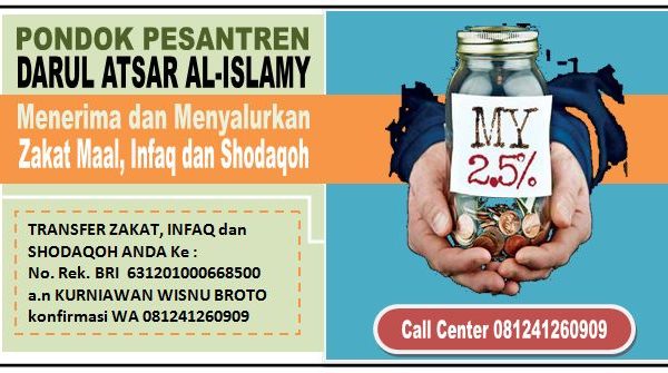 Badan Zakat Maal, Infaq dan Shodaqoh Pondok Darul Atsar Al-Islamy