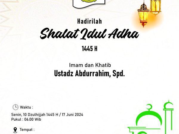 Shalat Idul Adha 1445 H / 2024 M