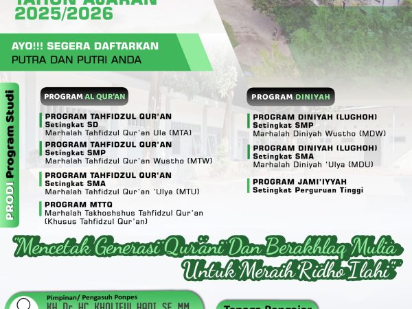Penerimaan Santri Baru TA. 2025 - 2026